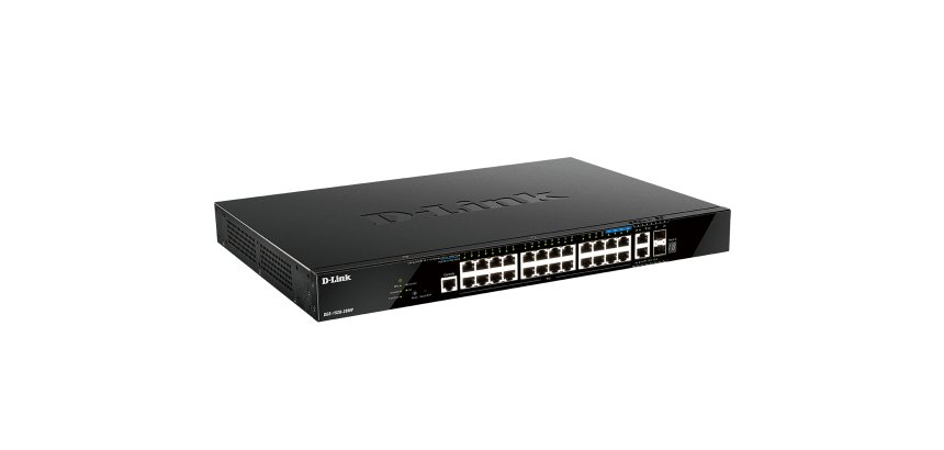 D-Link DGS-1520-28MP/E commutateur réseau Géré L3 Gigabit Ethernet (10/100/1000) Connexion Ethernet, supportant l'alimentation via ce port (PoE) 1U Noir