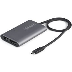 StarTech.com Adaptateur Thunderbolt 3 vers Dual DisplayPort DP 1.4 - Adaptateur Thunderbolt 3 vers Double 4K 60Hz DP ou Single Vidéo 8K/5K - TB3 vers Double Écran DisplayPort - Mac/Windows