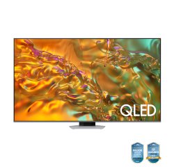 Samsung Q80D TV QLED 4K 65” QE65Q80DATXZT Smart TV Wi-Fi Eclipse Silver 2024, Processore NQ4 AI GEN2, 4K AI Upscaling, Simple Chamfer Design, Dolby Atmos
