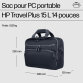 HP Sac pour ordinateur portable Travel Plus 15 litres 14 pouces