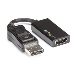 StarTech.com Adattatore DisplayPort a HDMI 4K 60Hz - Convertitore video attivo da DP 1.4 a HDMI 2.0 - Dongle/Cavo adattatore per Monitor/TV/Display HDMI - Connettore DP a scatto