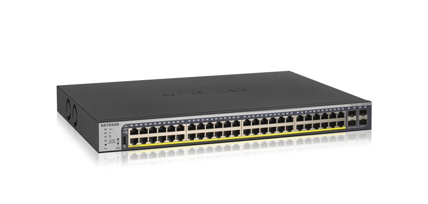 NETGEAR GS752TP Géré L2/L3/L4 Gigabit Ethernet (10/100/1000) Connexion Ethernet, supportant l'alimentation via ce port (PoE) 1U Noir