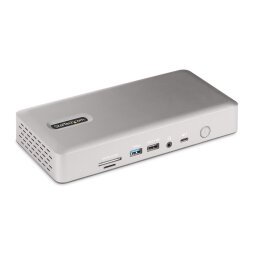 StarTech.com Station d'Accueil Thunderbolt 4 pour Écrans Multiples, Docking Station/Dock pour Quadruples/Triples/Doubles Écrans - 2x HDMI/2x DisplayPort, Hub 7x USB, Ethernet 2.5Gb, Power Delivery 98W