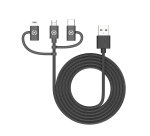Celly USB3IN1BK cable USB USB 2.0 1 m USB A Micro-USB B Negro