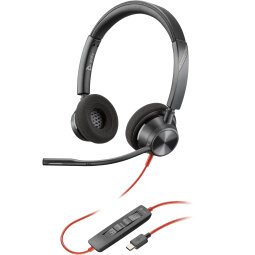 POLY Blackwire 3320 Stereo USB-C Headset + USB-C/A adapter