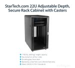 StarTech.com 22U Enterprise-Grade Flat Pack Server Rack Cabinet, 19in Enclosed 4-Post Rack with 29in (75cm) Mounting Depth and 1764lb (800kg) Weight Capacity