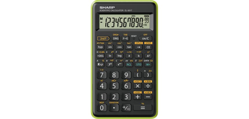 Sharp EL-501T calcolatrice Tasca Calcolatrice scientifica Nero, Verde