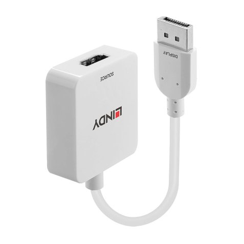 Lindy 38303 adaptador de cable de vídeo 0,095 m HDMI tipo A (Estándar) DisplayPort Blanco