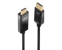 Adaptador de cable de vídeo Lindy 40927  3 m DisplayPort HDMI tipo A (Estándar) Negro