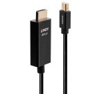 Lindy 40922 adaptador de cable de vídeo 2 m Mini DisplayPort HDMI tipo A (Estándar) Negro