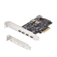 StarTech.com Carte PCIe USB à 5 Ports, USB 3.2 10Gbps, Carte PCI Express avec 4x USB-C et 1x USB-A interne, Carte Contrôleur USB PCIe, Windows/macOS/Linux