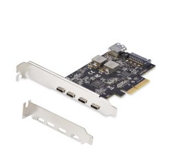 StarTech.com 5-Port USB PCIe Card, USB 3.2 10Gbps, PCI Express Card with 4x USB-C Ports, 1x USB-A Internal Port, USB PCIe Controller Card, Windows/macOS/Linux