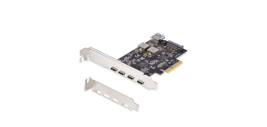 StarTech.com 5-Port USB PCIe Card, USB 3.2 10Gbps, PCI Express Card with 4x USB-C Ports, 1x USB-A Internal Port, USB PCIe Controller Card, Windows/macOS/Linux