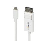 StarTech.com 2m USB-C naar DisplayPort 1.2-kabel, bidirectioneel, 4K 60Hz, witte video-adapterkabel voor Apple MacBook Pro / Air M1 / M2 / M3 / M4, Mac Mini / Studio, Thunderbolt-compatibel