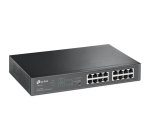 TP-Link TL-SG1016PE Géré L2 Gigabit Ethernet (10/100/1000) Connexion Ethernet, supportant l'alimentation via ce port (PoE) 1U Noir