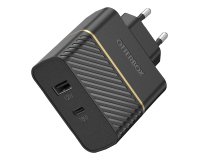OtterBox EU Wall Charger 30W - USB-C 18W + USB-A 12W USB-PD, noir