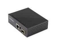 StarTech.com Conversor de Medios Ethernet Industrial PoE+ de Fibra a Ethernet de 60W - Convertidor SFP a RJ45 de Fibra IP30 (IMC1GSFP60W)