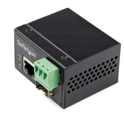 StarTech.com Media Converter fibra ottica a Ethernet - Convertitore industriale da fibra a rame 100 Mbps - SFP a RJ45/Cat6 - Fibra monomodale/multimodale a rete Ethernet -12-56V DC - IP-30
