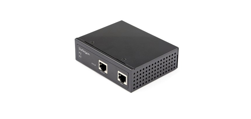StarTech.com Injecteur PoE Gigabit Industriel - Haute Vitesse/Haute Puissance 90W - 802.3bt PoE++ 48V-56V CC DIN Rail - Injecteur Durable UPoE/Ultra Power Over Ethernet | -40 à +75°C