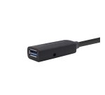 AISENS Cable USB 3.0 Prolongador con amplificador y alim., Tipo A/M-A/H, Negro, 10m