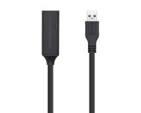 AISENS Cable USB 3.0 Prolongador Con Amplificador, Tipo A/M-A/H, Negro, 5.0m
