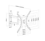 AISENS Soporte ECO giratorio, inclinable para monitor/TV 30kg (3 Pivotes) de 32-55, Negro