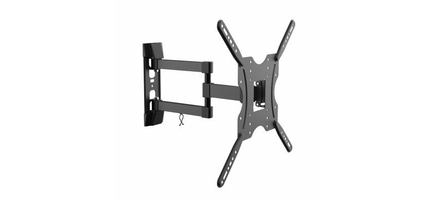 AISENS Soporte ECO giratorio, inclinable para monitor/TV 30kg (3 Pivotes) de 32-55, Negro