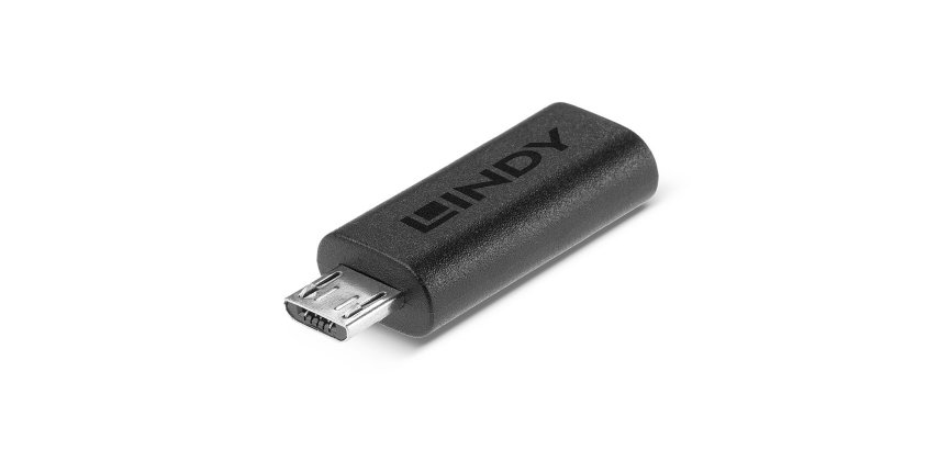 Lindy 41903 adattatore per inversione del genere dei cavi USB Type C USB Type Micro-B Nero