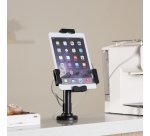 AISENS Soporte Antirobo de Sobremesa / Pared Ajustable (1 Pivote) para Tablet, Negro