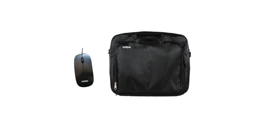 Pack Maletín para portátil 15,6" / 39,6 cm Nilox Essential 2 + Ratón USB