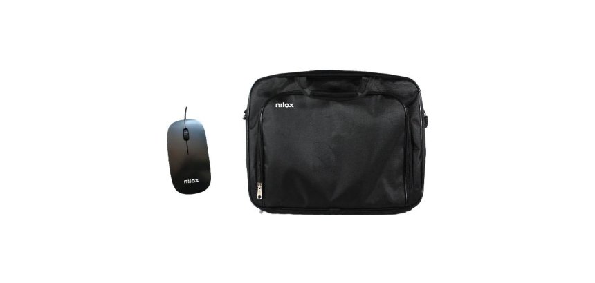 Pack Maletín para portátil 15,6" / 39,6 cm Nilox Essential 2 + Ratón USB