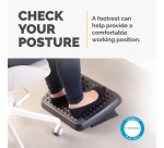 Fellowes Foot Rest Under Desk - Standard Foot Support Ergonomic Foot Rest with Textured Surface - Foot Rest Stool for Office & Home Use - Black