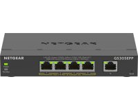 NETGEAR 5-Port Gigabit Ethernet High-Power PoE+ Plus Switch (GS305EPP) Géré L2/L3 Gigabit Ethernet (10/100/1000) Connexion Ethernet, supportant l'alimentation via ce port (PoE) Noir