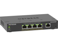 NETGEAR 5-Port Gigabit Ethernet PoE+ Plus Switch (GS305EP) Géré L2/L3 Gigabit Ethernet (10/100/1000) Connexion Ethernet, supportant l'alimentation via ce port (PoE) Noir