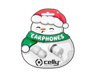 Celly XMASEARSNOWWH headphones/headset Wired In-ear Calls/Music White