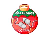 Celly XMASEARBALLWH headphones/headset Wired In-ear Calls/Music White
