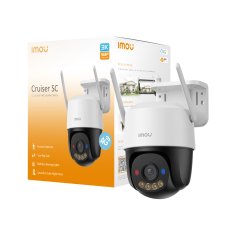 Imou Cruiser SC 4G 2K (3MP) - Telecamera 4G da esterno Motorizzata 360° - Visione Notturna a Colori, IP66, Tracciamento Intelligente, Rilevamento Umano, Deterrenza attiva (Faretto, Luci Blue e Rosse e Sirena, Audio Bidirezionale