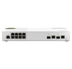 QNAP QSW-M2108-2C switch Gestionado L2 2.5G Ethernet (100/1000/2500) Gris, Blanco
