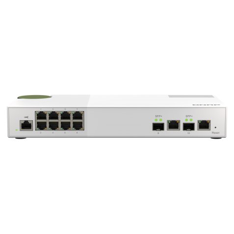 QNAP QSW-M2108-2C switch Gestionado L2 2.5G Ethernet (100/1000/2500) Gris, Blanco