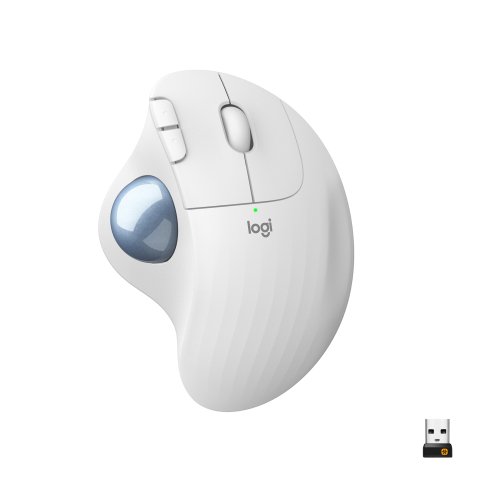 Logitech ERGO M575 - trackball - 2.4 GHz, Bluetooth 5.0 LE - off white