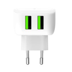 Celly TC2USBLEDWH mobile device charger Universal White AC Indoor