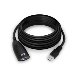 ACT AC6105 câble USB USB 3.2 Gen 1 (3.1 Gen 1) 5 m USB A Noir