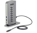 StarTech.com Dock USB-C USB-A - Station d'Accueil USB 3.0 Hybride Universelle pour PC Portable USB-C ou USB-A - Double Écran 4K 60Hz HDMI/DisplayPort - 6x USB-A, GbE - USB 3.1 Gen 1 - Windows/Mac