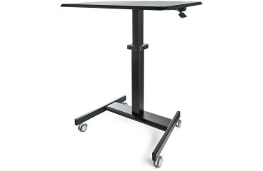 StarTech.com Mobiel Bureau Ergonomisch Zit-Sta Computermeubel op Wielen One Touch verstelbare Mobiele Werkplek Bureautafel op Wielen voor Computer/Laptop ideaal voor Onderwijs