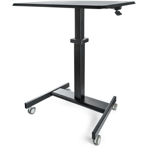 StarTech.com Höhenverstellbarer Schreibtisch - Sit Stand Workstation -Ergonomischer Stehpult mit Rollen - Computertisch mit verriegelbarem One-Touch-Lift für Lehrer/Schüler