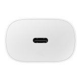 Chargeur secteur rapide pour téléphone mobile Samsung 25W port USB-C - Blanc