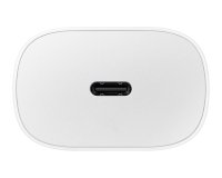 Chargeur secteur rapide pour téléphone mobile Samsung 25W port USB-C - Blanc