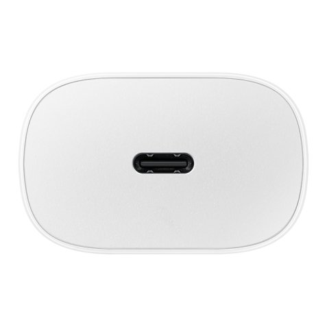Chargeur secteur rapide pour téléphone mobile Samsung 25W port USB-C - Blanc