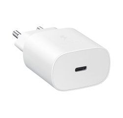 Chargeur pour téléphone mobile Samsung Chargeur secteur RAPIDE 25W port USB C Blanc