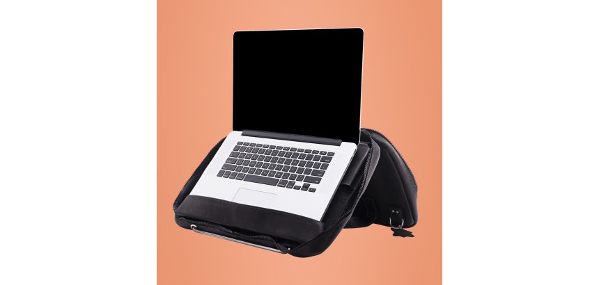 R-Go Tools Sacoche pour ordinateur portable R-Go Viva, cuir pleine fleur, avec support intégré pour ordinateur portable, noir